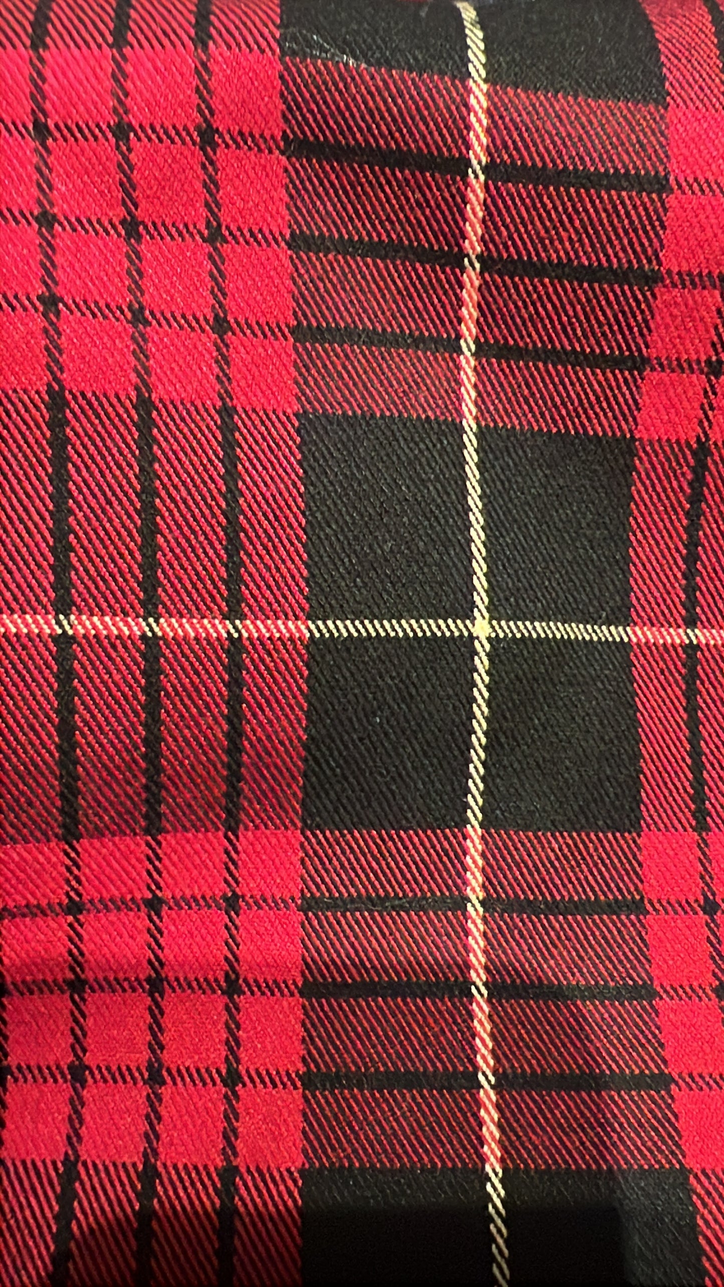 Gonna Antonia tartan rosso e nero