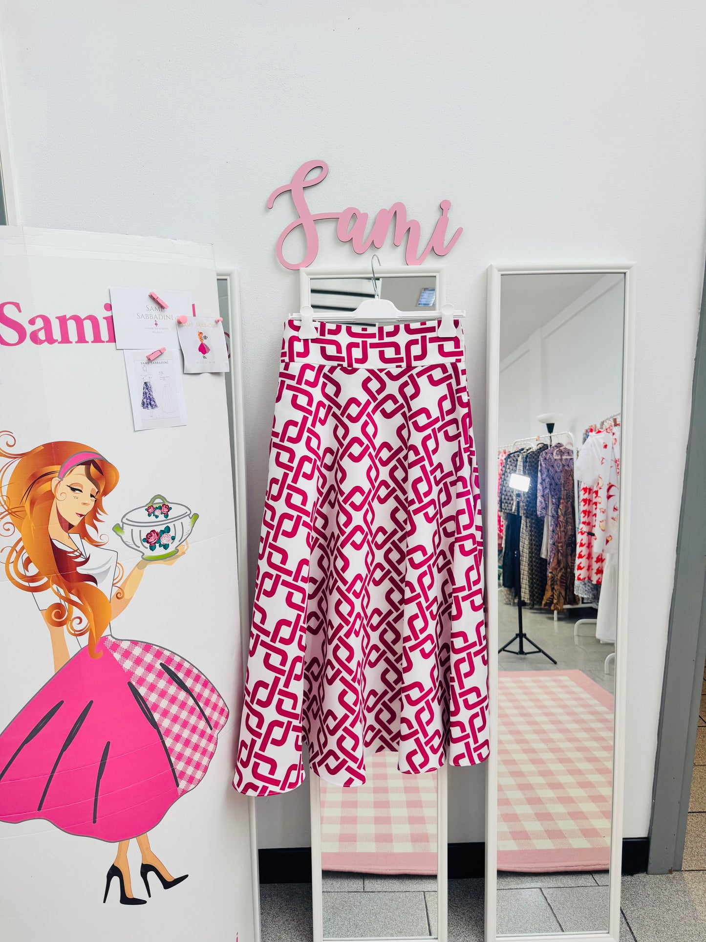 Gonna Valentina Douchesse Greche FUXIA