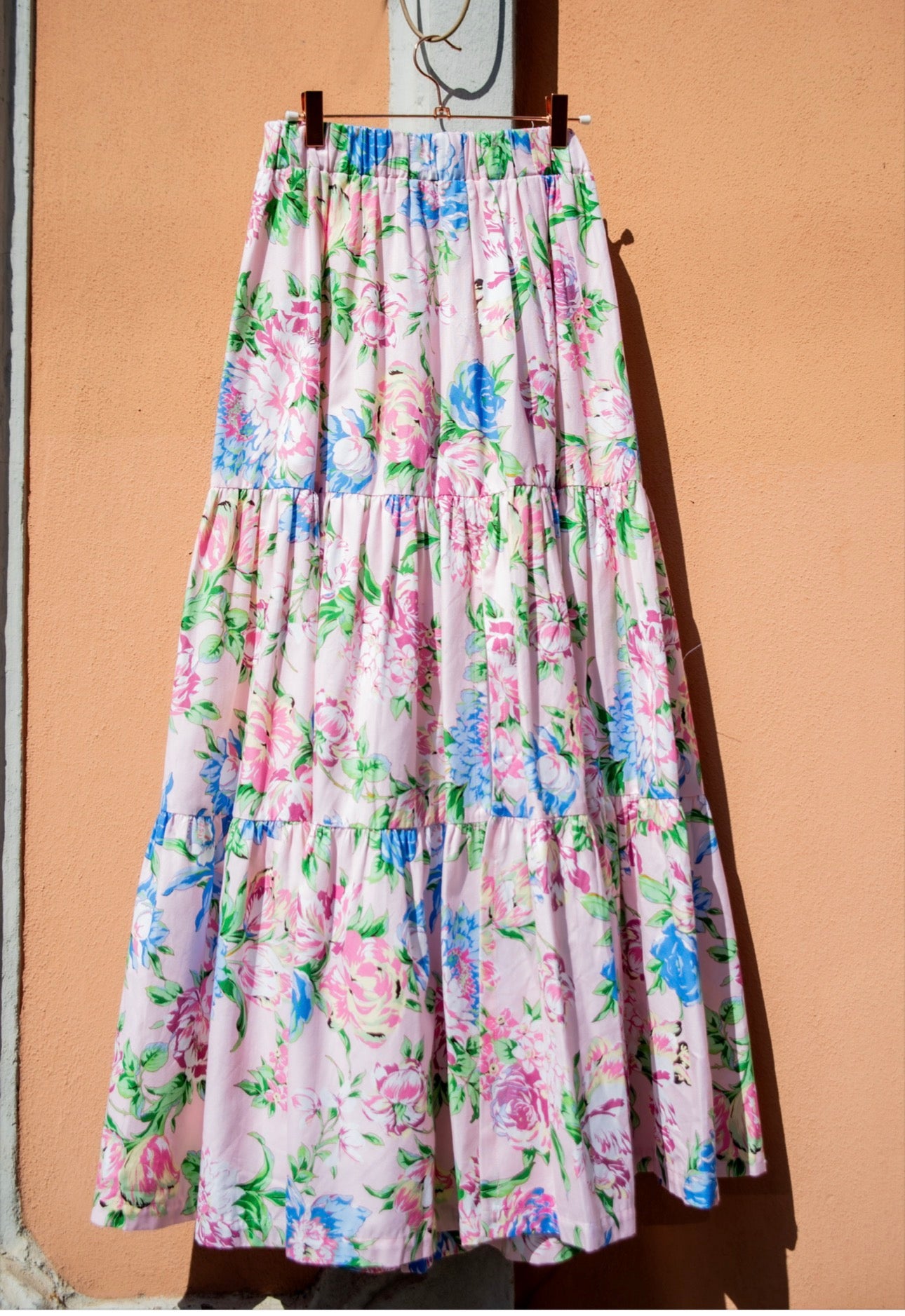 Gonna Franci e top Capri in Cotone a fiori