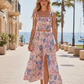 Gonna Franci e top Capri in Cotone a fiori