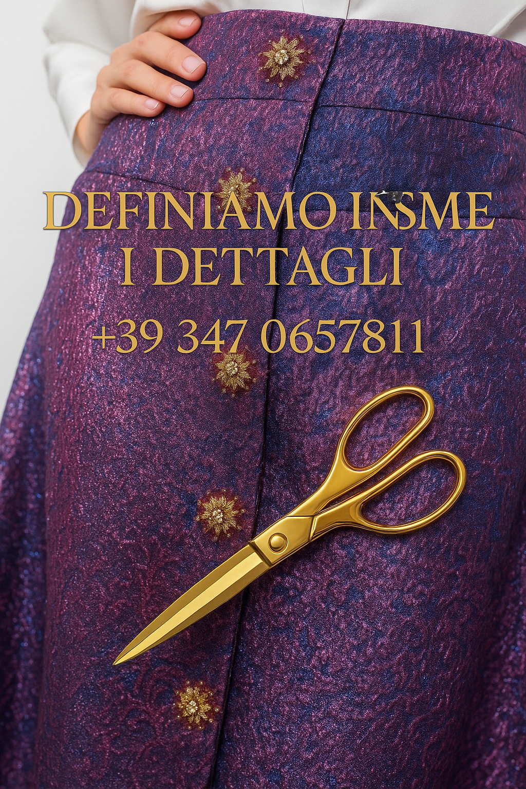 Gonna Letizia Broccato Viola