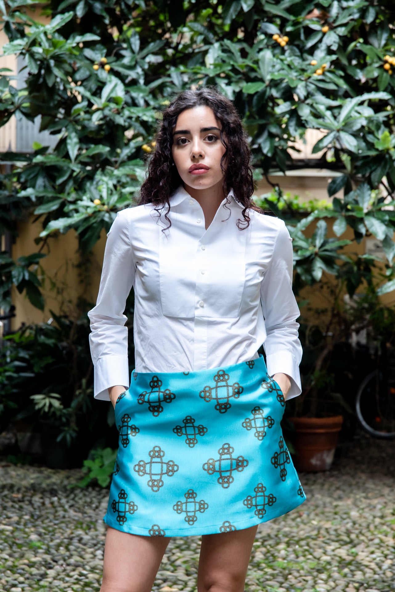 Gonna Monica Catene Turchese