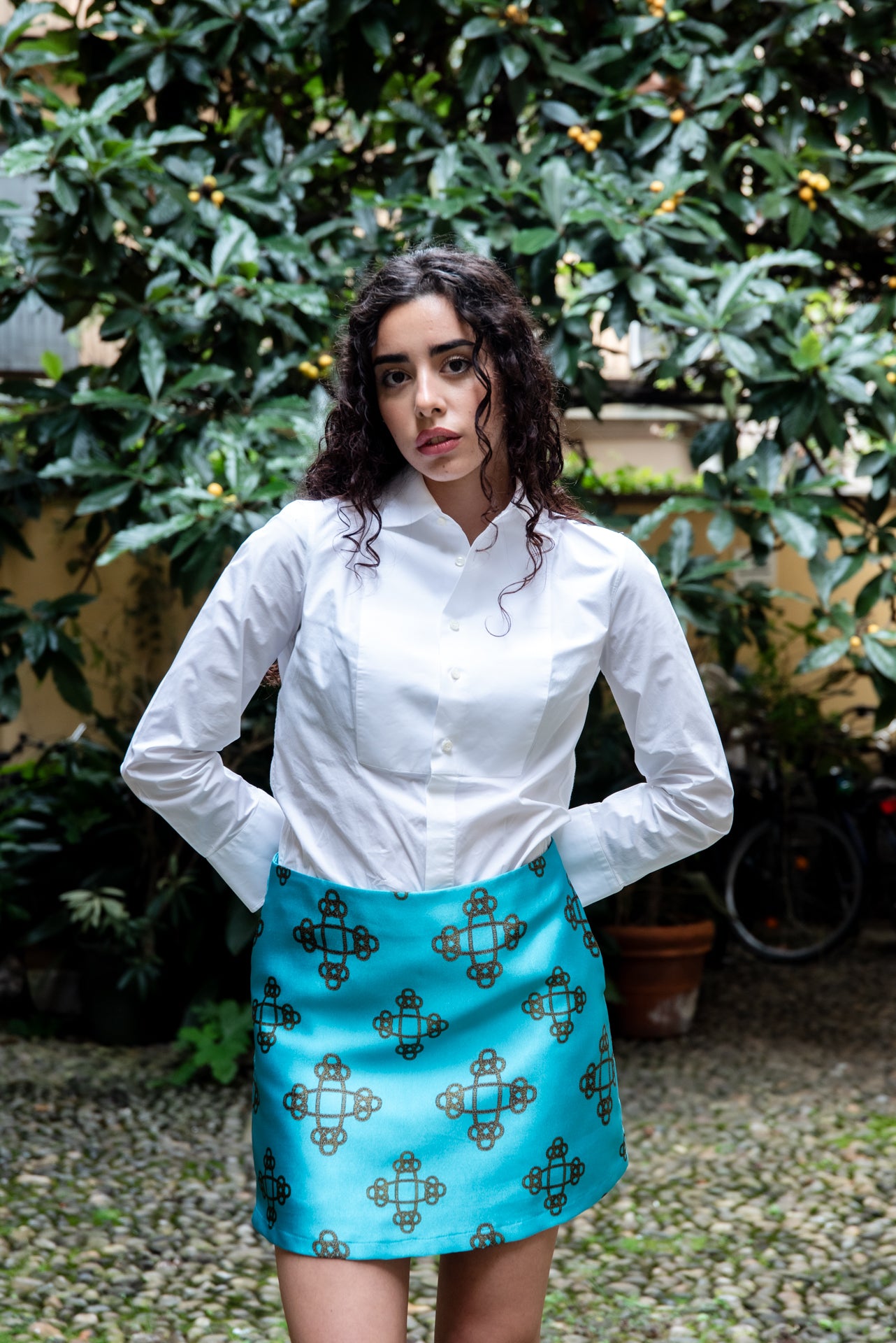 Gonna Monica Catene Turchese