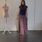 Gonna Malu’ Chiffon blu e bordeaux