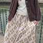 Gonna Valentina Tessuto Douchesse Catene Crema