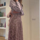 Gonna Valentina Paillettes e Cristalli LUXURY EDITION malva