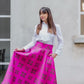 Gonna Valentina tessuto DOUCHESSE, SATIN O PANNO in motivo e colore PERSONALIZZATO